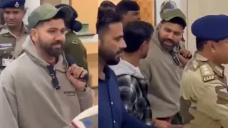 रोहित शर्मा रांची एयरपोर्ट पर शाहबाज नदीम से मिले