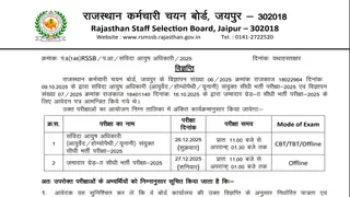 RSSB Ayush Officer Exam Date 2025: यहां देखें एग्जाम शेड्यूल।