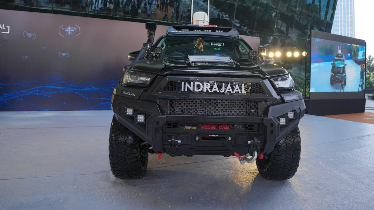 indrajaal ranger unveiled worlds first mobile antidrone patrol vehicle with 10km detection range