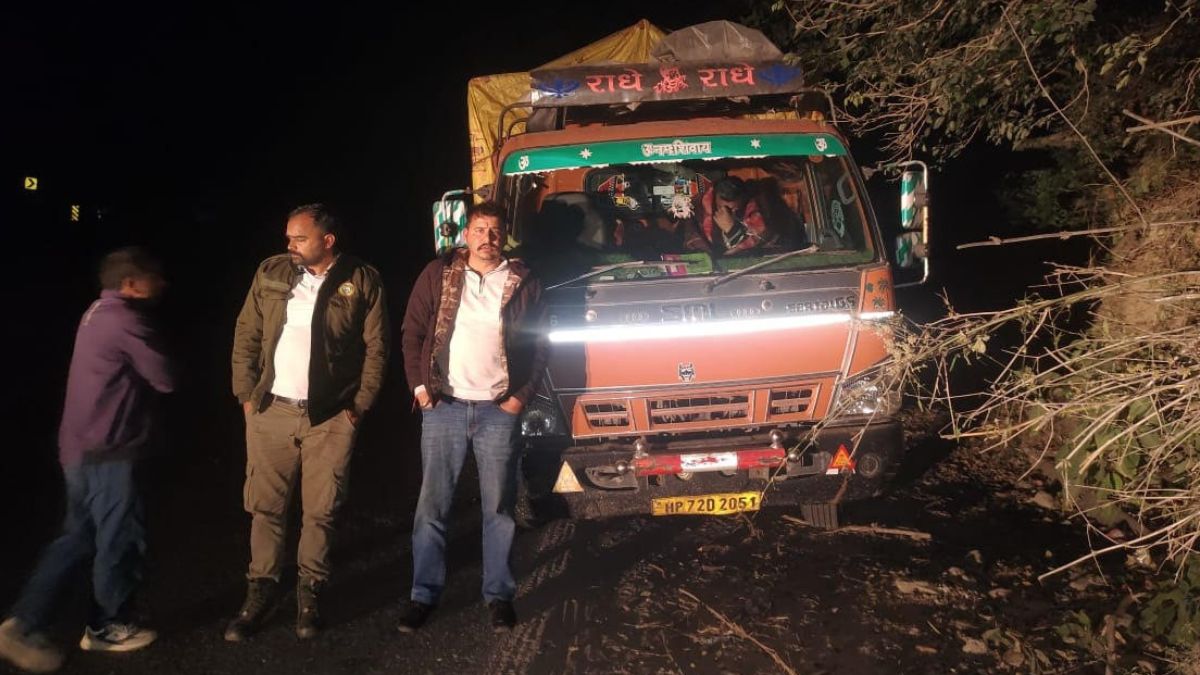 himachal pradesh 7 vehicles seized in una for smuggling timber to punjab
