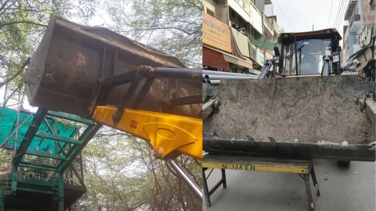 बल्लभगढ़ मेन बाजार में गरजा बुलडोजर, ठेले-पटरी पर चला अर्थमूवर; अतिक्रमण हटाओ अभियान तेज
