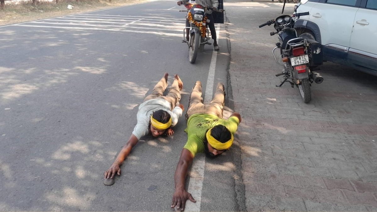 after the dandvat yatra will visit saint premananda maharaj in vrindavan