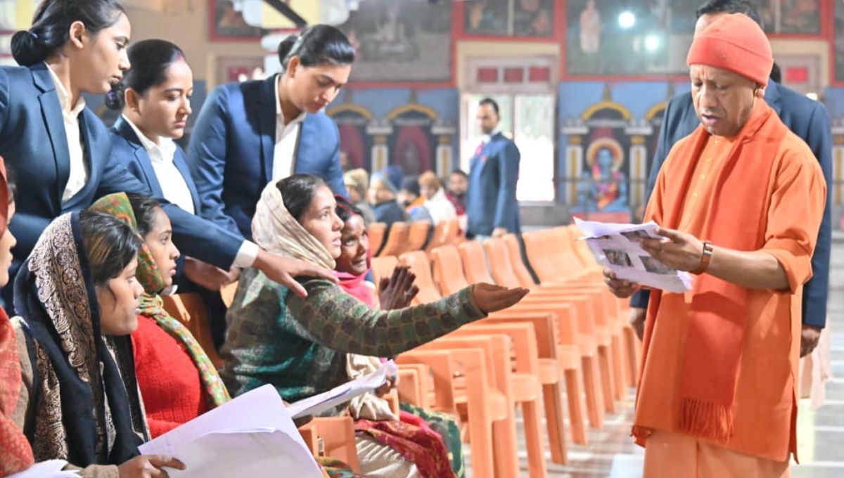 cm yogi listens to public grievances in gorakhpur promises financial aid