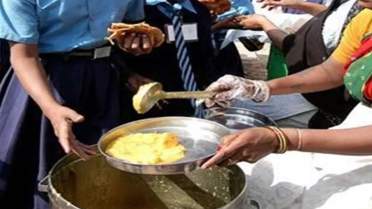 the teacher is eating the children s share of midday meal