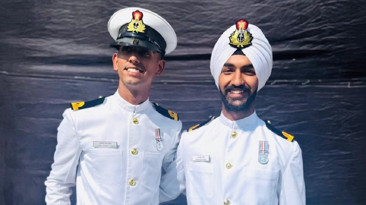 parasdeep and yuvraj mrsafp cadets commissioned as naval officers