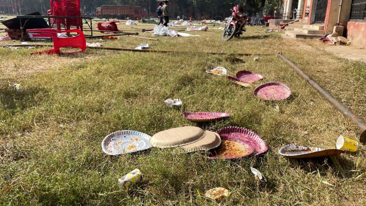 bareillycollegesportsgroundtrashedaftermassmarriageeventgarbagepitsaffectstudentsplayerssafety