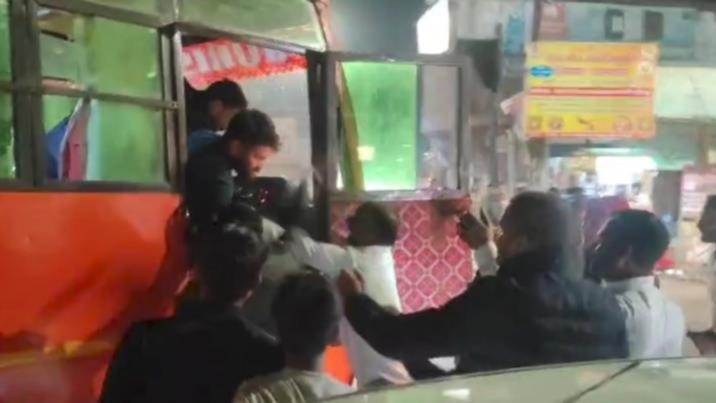 bus accident bolero bike collision injures pedestrian near police post