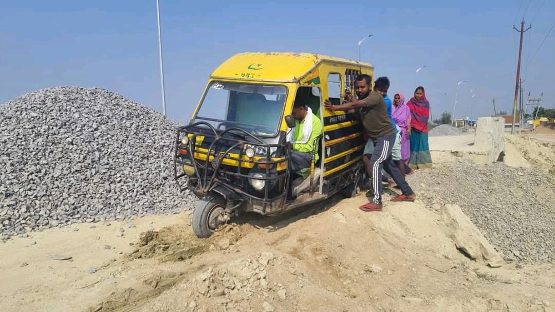 shivgarh incomplete bridge construction causes hardship