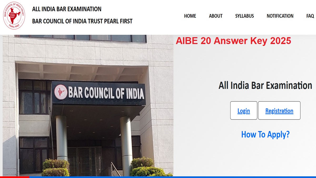 aibe 20 answer key 2025 when will the all india bar examination provisional answer key be released check the tentative date