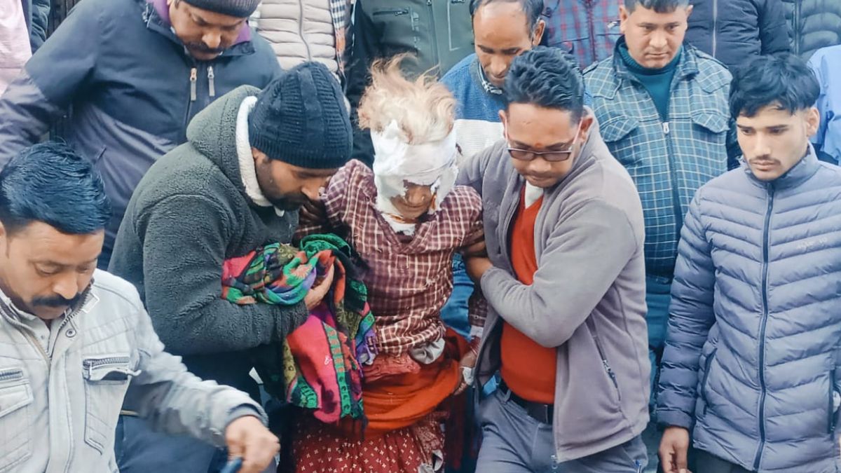 old woman injured by bear while she going to feed and water cattle