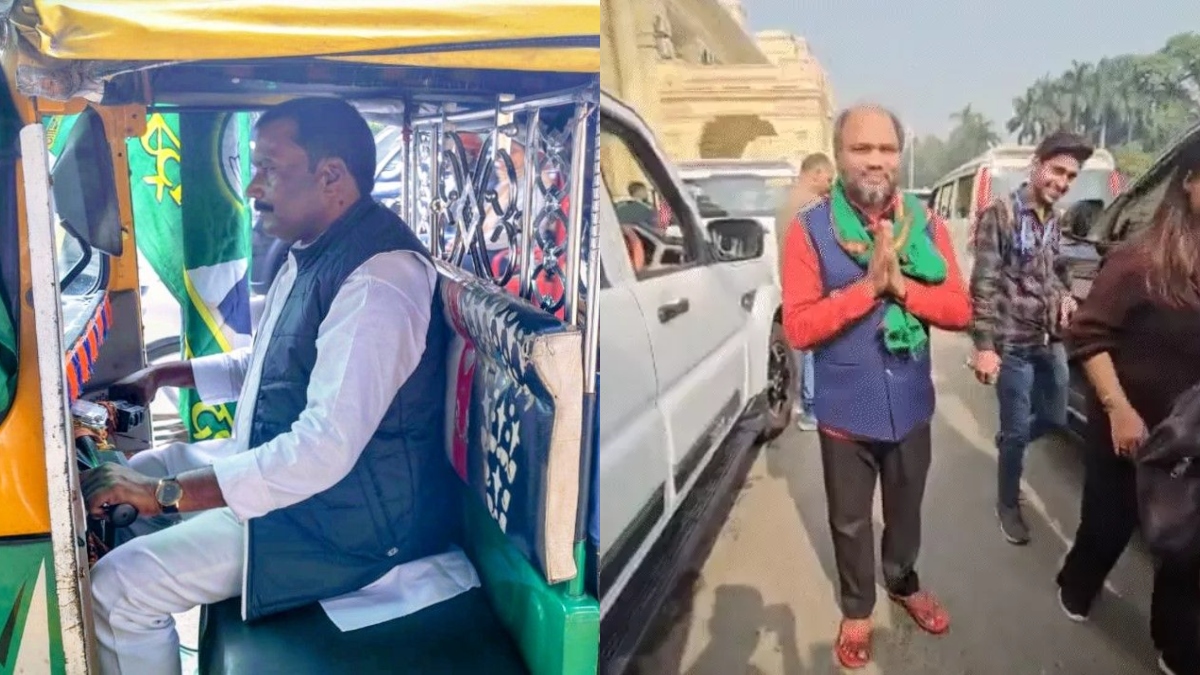 unique entrances bihar mlas arrive by auto slippers in assembly