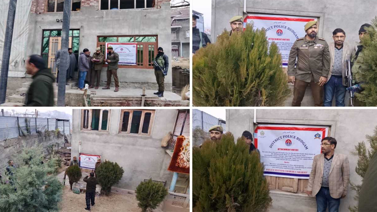 budgam police seizes drug traffickers properties worth 45 lakh