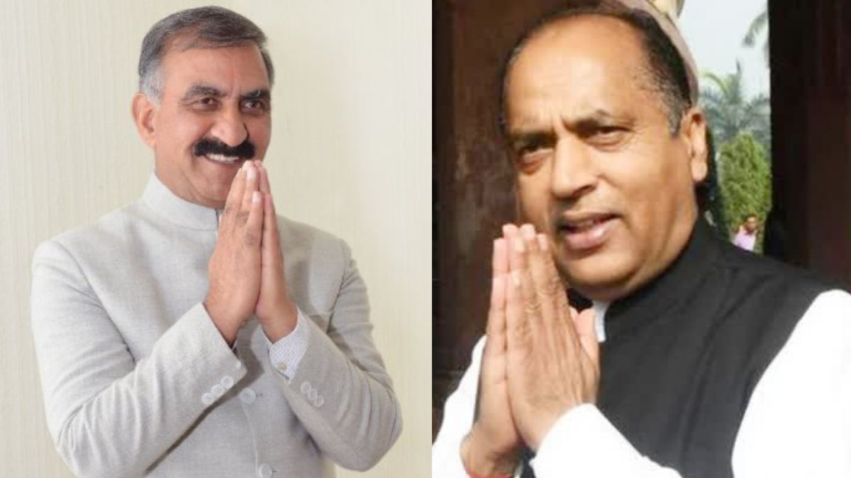 radhe radhe cm saheb this is how jairam thakur greeted chief minister sukhvinder singh sukhu in himachal assembly