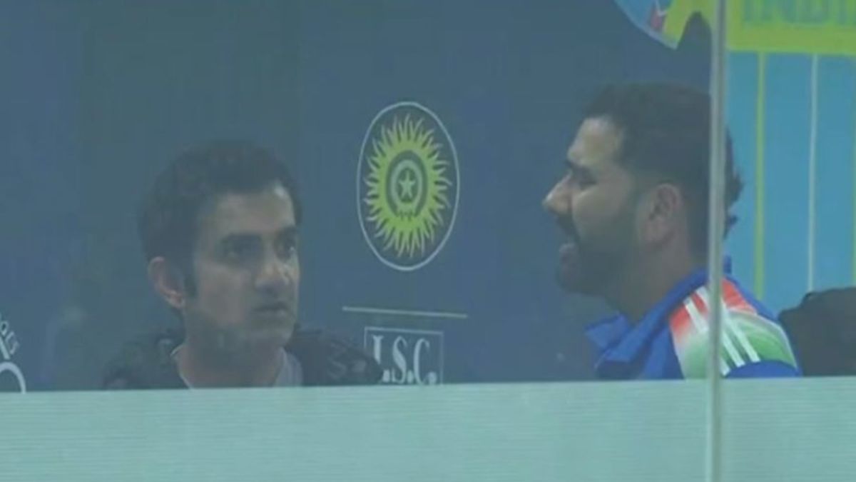 ind vs sa rohit sharma and gautam gambhir chat in dressing room video goes viral