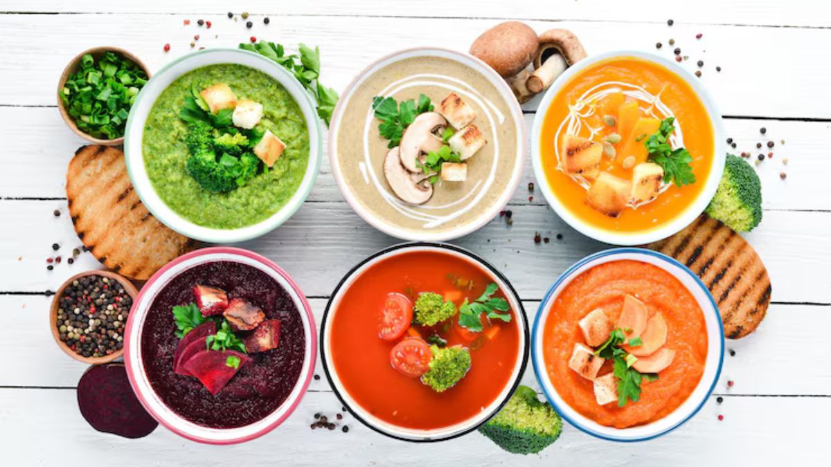 healthy and tasty zero waste soup made from potato peels pea pods broccoli stems and more