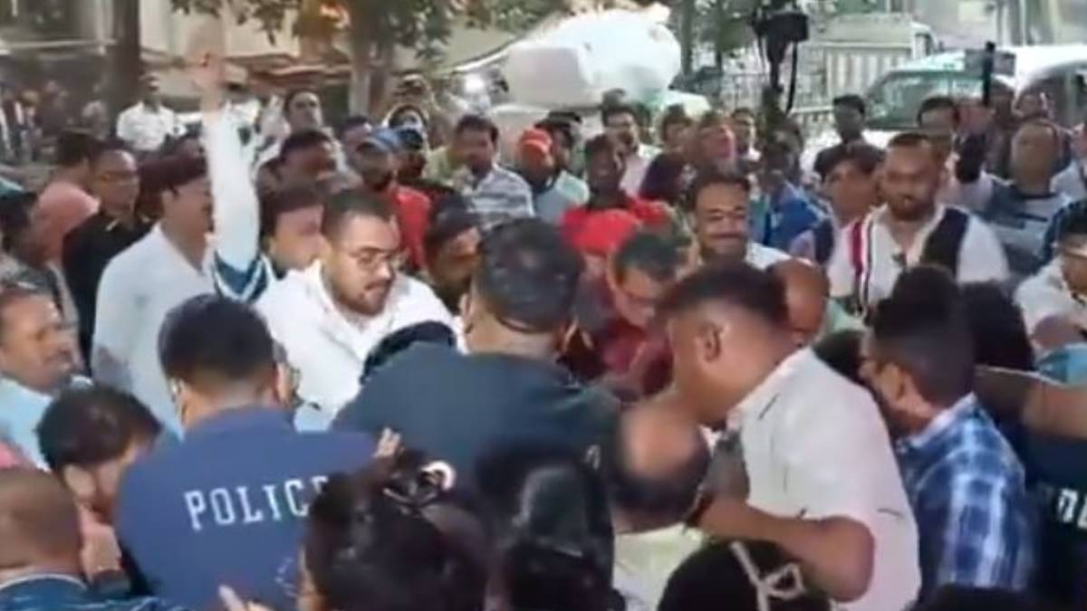 blo protest against sir suvendu adhikari faces go back slogans