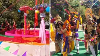 रुद्रप्रयाग के तल्लानागपुर क्षेत्र के स्वांरी ग्वांस में चल हा पांडव नृत्य।