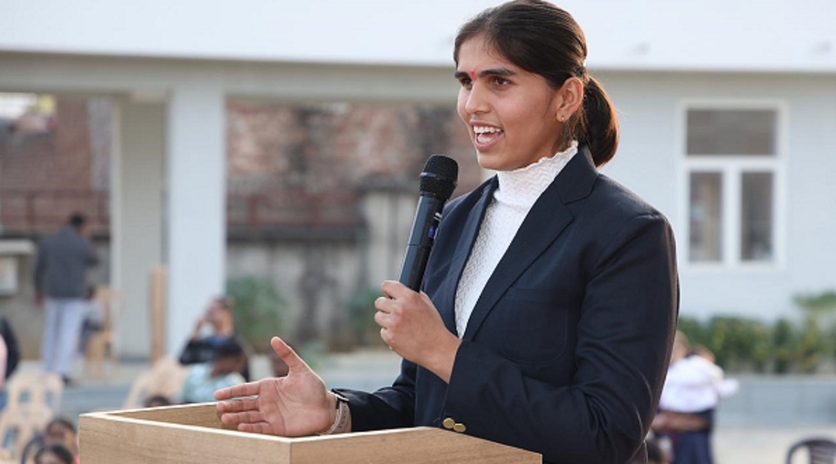 aditi sheoran young cricketer inspires at school sports day