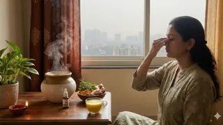 प्रदूषण के बीच कैसे रखें सेहत का ख्याल? (Picture Courtesy: AI Generated Image)