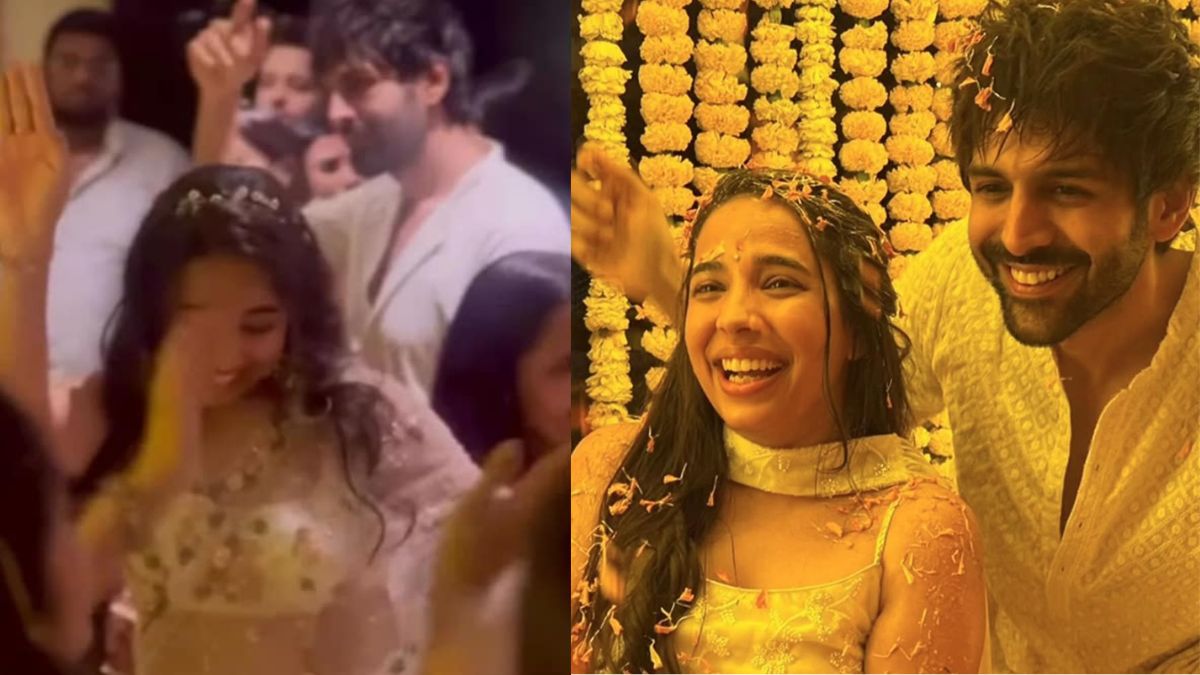 kartik aaryan enjoyed haldi ceremony of sister kritika tiwari video goes viral