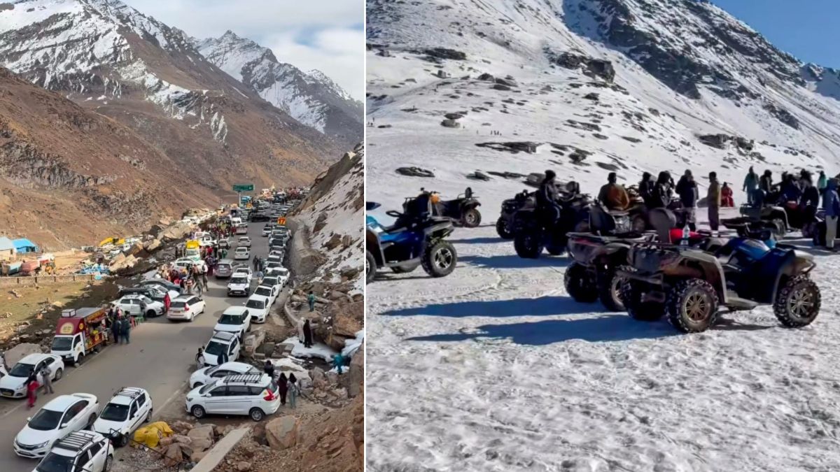 rohtang pass closed another snow points near manali tourist visit gramphu