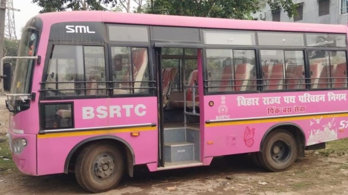 pink bus service for women in munger safe affordable travel