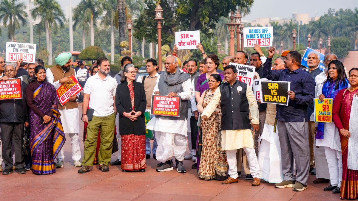 parliament disrupted again opposition protests special voter list revision sir