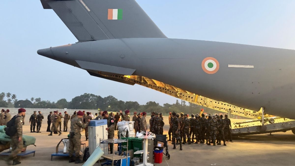 agra air force sends relief to sri lanka after ditwaha cyclone
