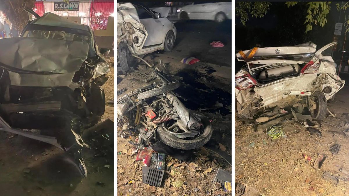 lucknow car accident highspeed crash kills two injures many