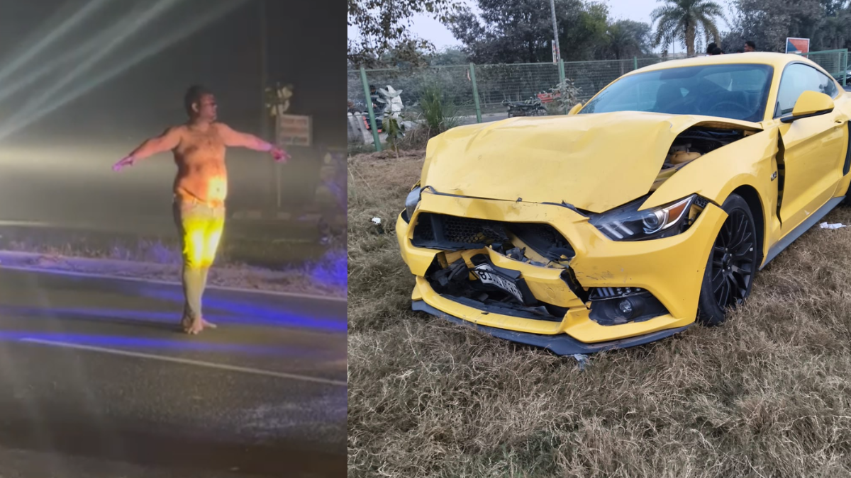 groombride car collision man creates ruckus on highway