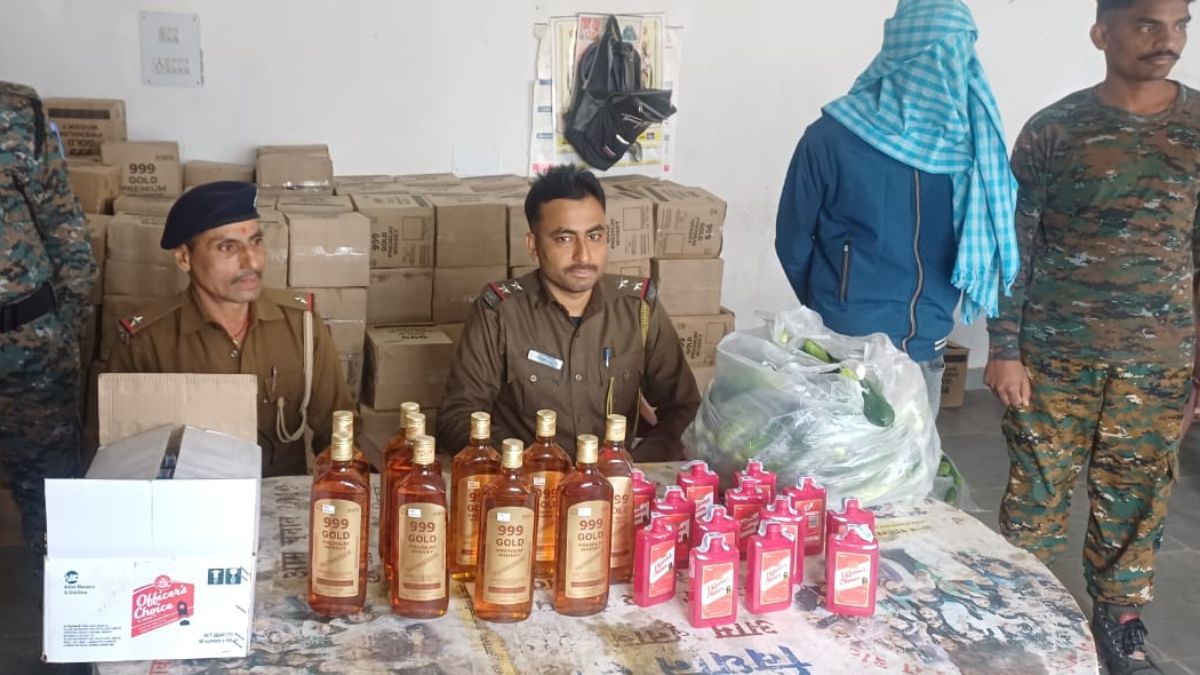 132 cases of liquor seized from vegetable truck in hazaribagh