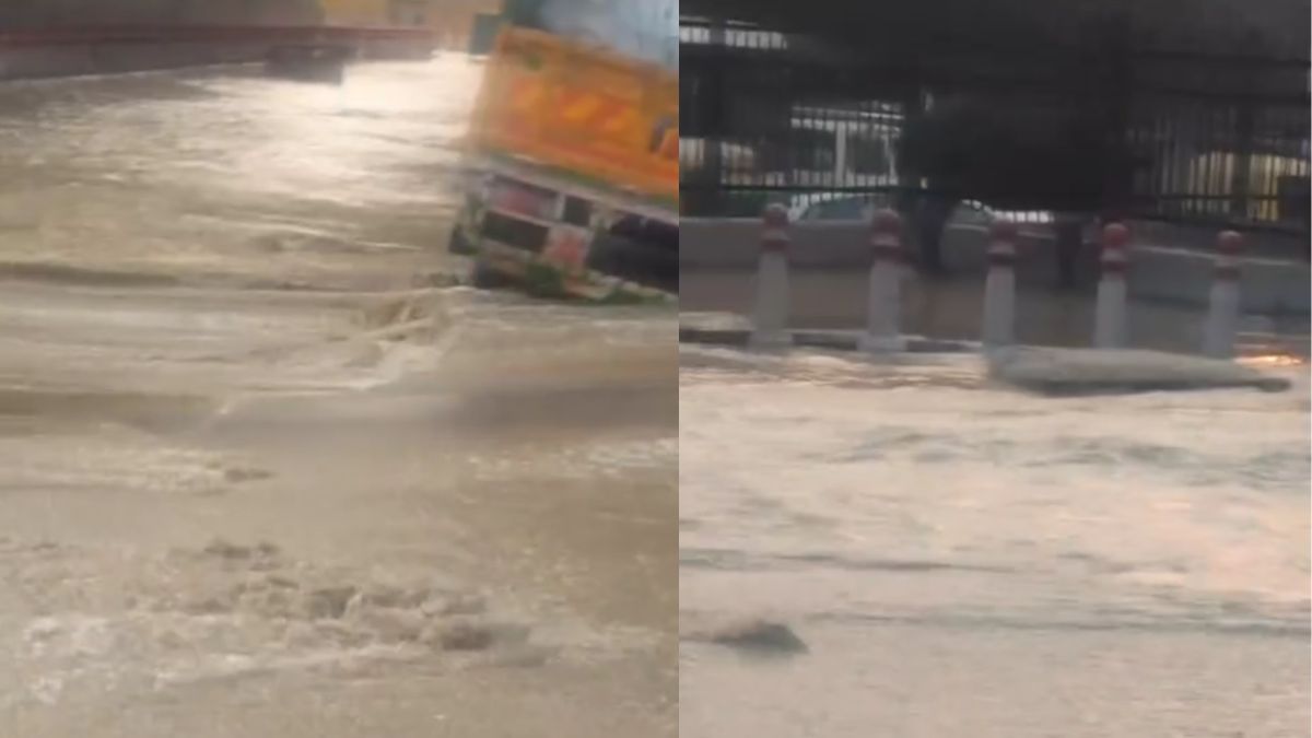 delhi jal board pipeline burst near yamuna vihar metro station traffic disrupted