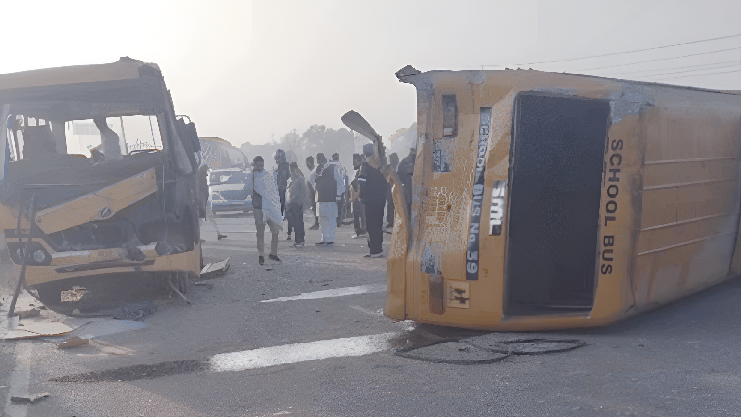 haryana road accident school bus collision injures 11 in rohtak