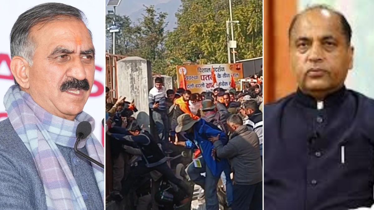 himachal assembly uproar student lathi charge sparks clash between sukhu and jairam