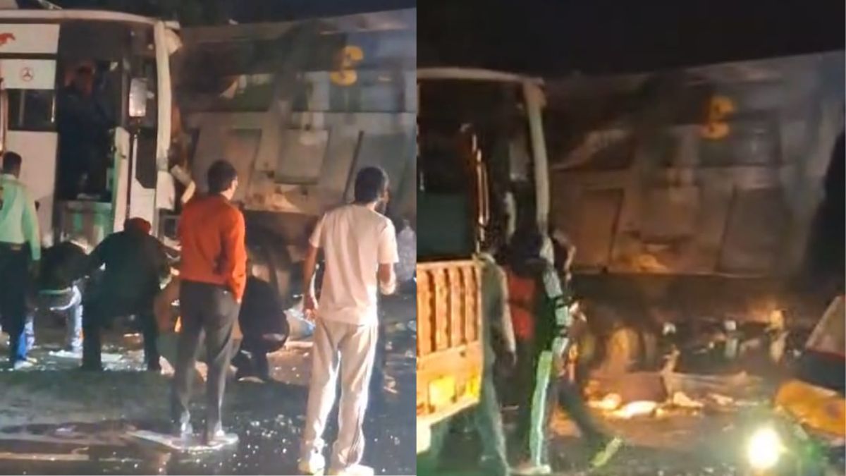 horrific road accident in amritsar 4 killed 30 passengers injured in collision between bus and tipper truck