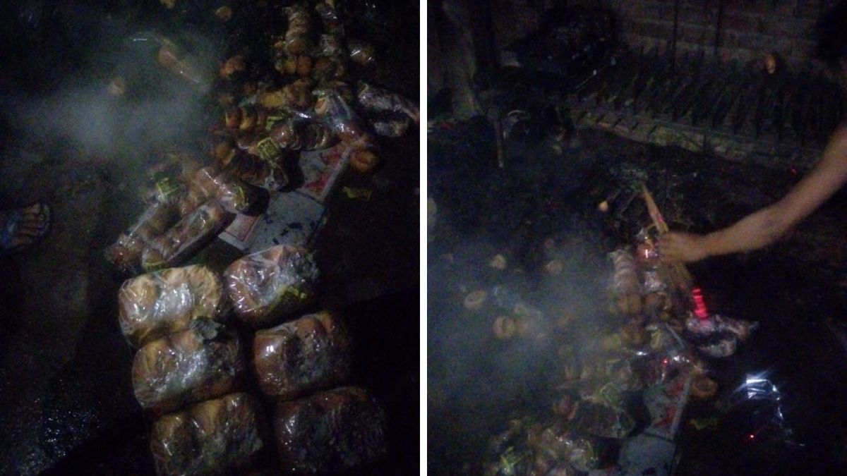 lucknow bakery fire lpg cylinder sparks blaze firefighters respond