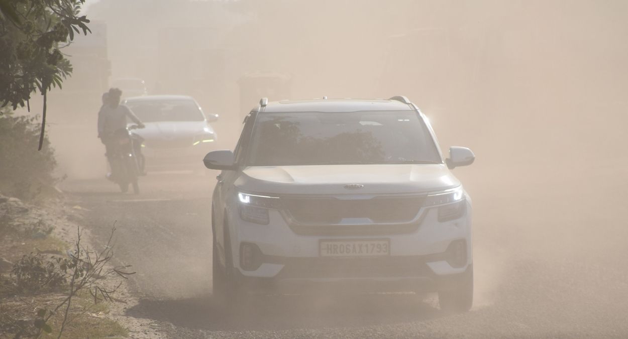 air pollution crisis dust from broken roads chokes panipat trending news