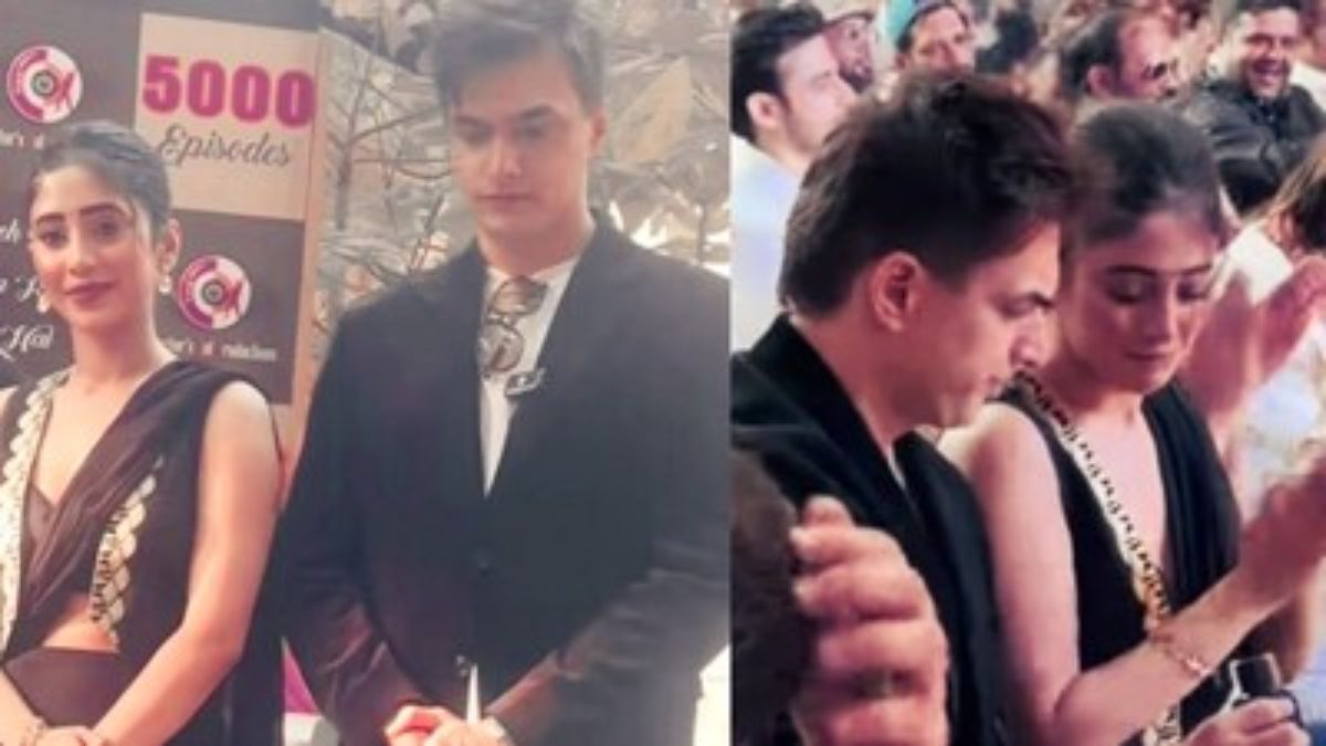 shivangi joshi and mohsin khan reunite during yeh rishta kya kehlata hai bash fans excited