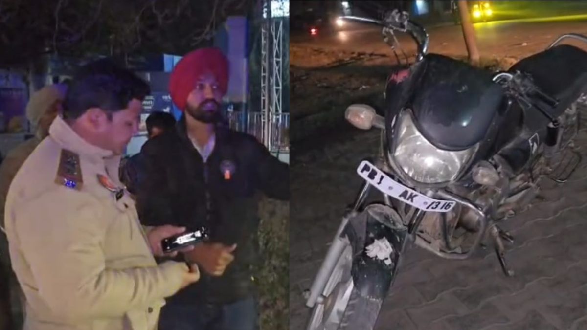 gurdaspur crime three miscreants snatched a car from a youth by firing in the air outside the verka plant then fled leaving behind the motorcycle