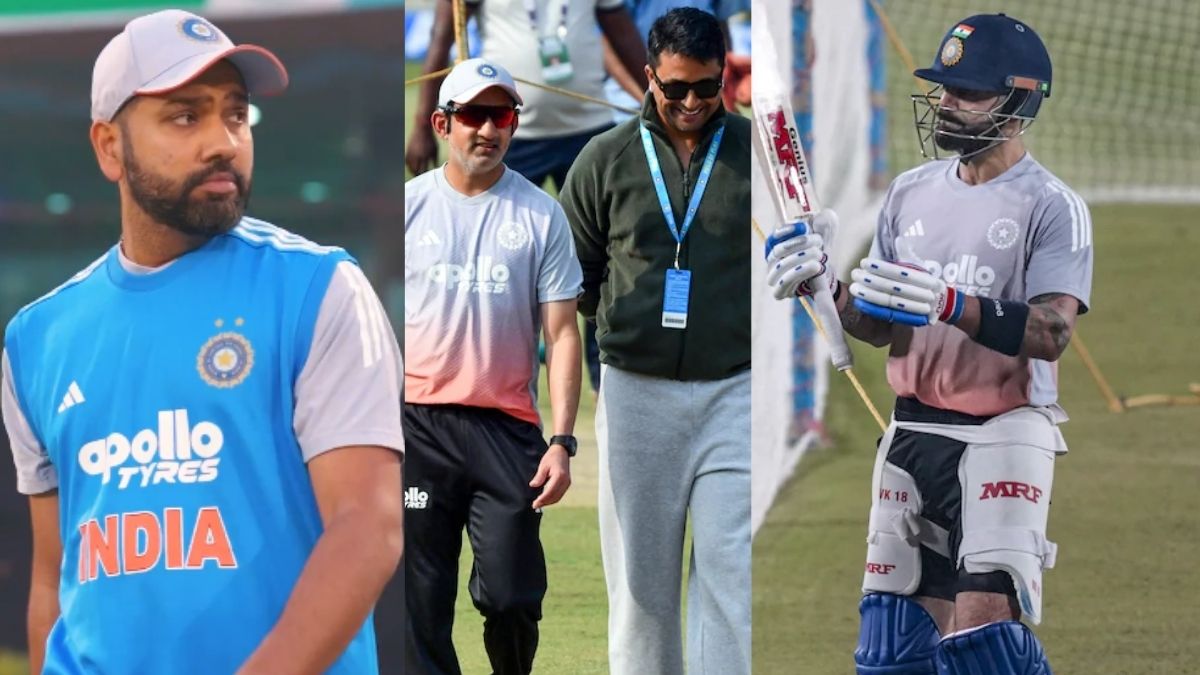 ind vs sa 2nd odi virat kohli walks past gautam gambhir rohit sharma reaction