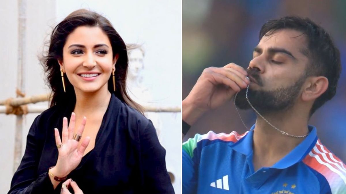 virat kohli celebrates 53rd hundred by kiss wedding ring wife anushka sharma react on it