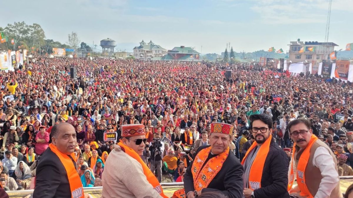 bjp rally anurag thakur on sanjauli mosque case virbhadra singh