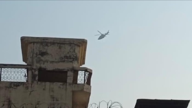 helicopter spotted over sambhal residents surprised