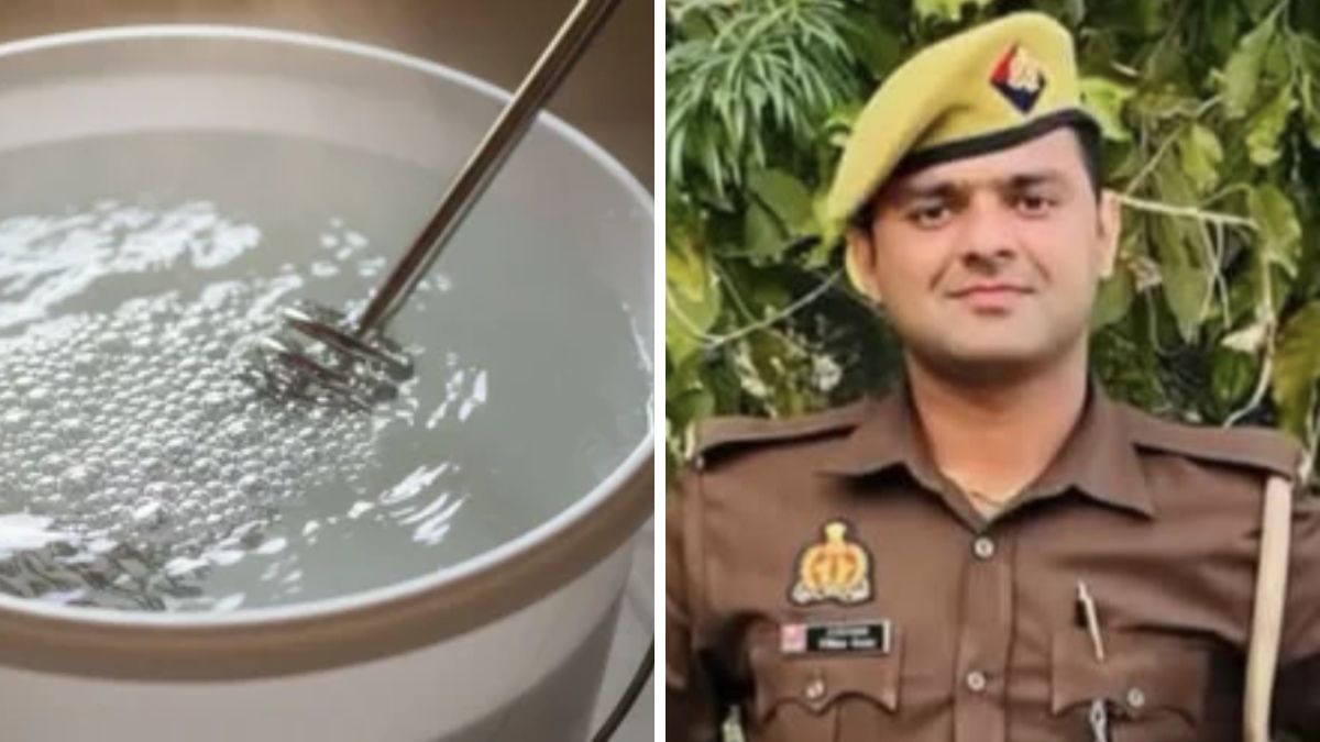 police cop died in malpura police station agra by current in immersion rod