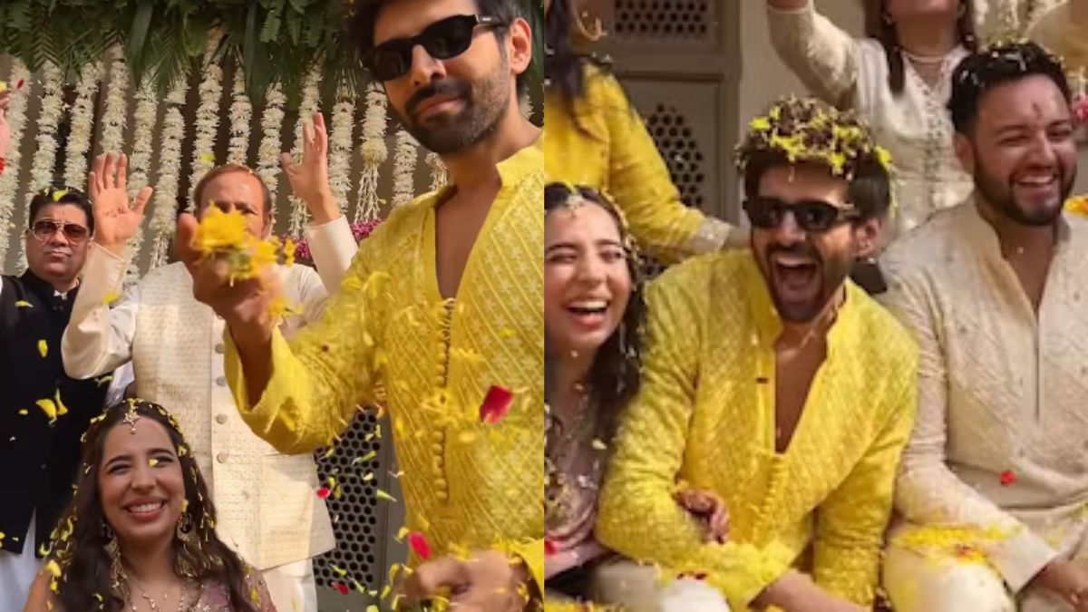 kartik aaryan shares special video from sister haldi ceremony