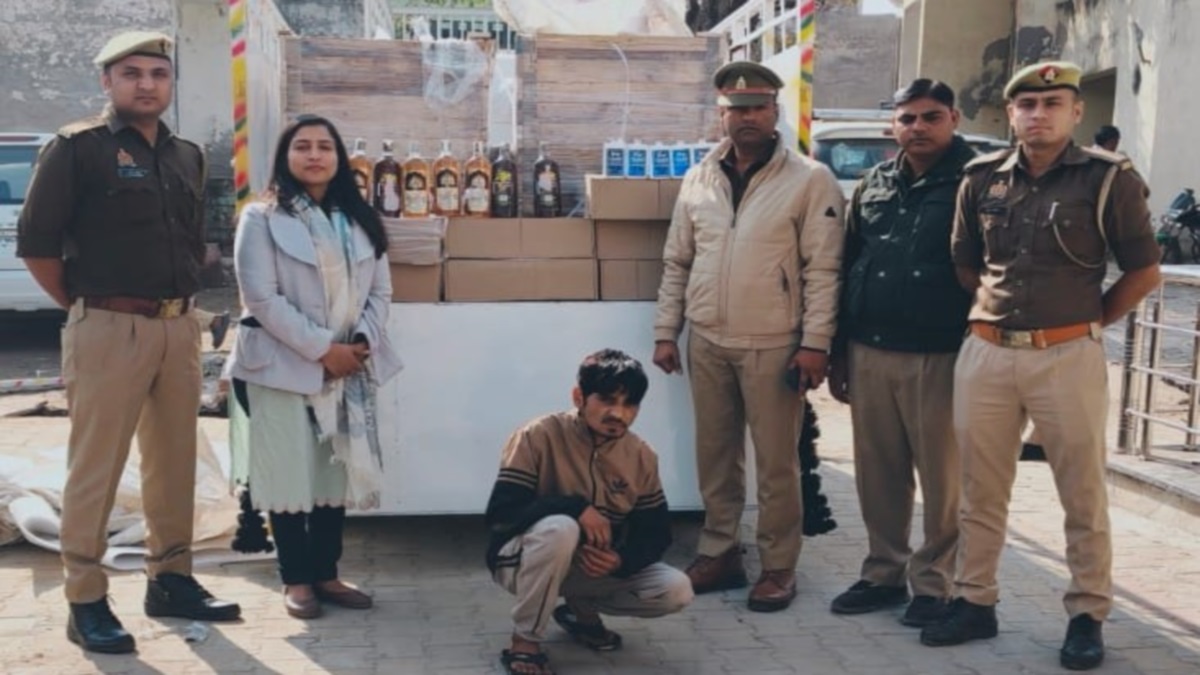 liquor smuggling busted punjabmade illicit liquor seized in mathura