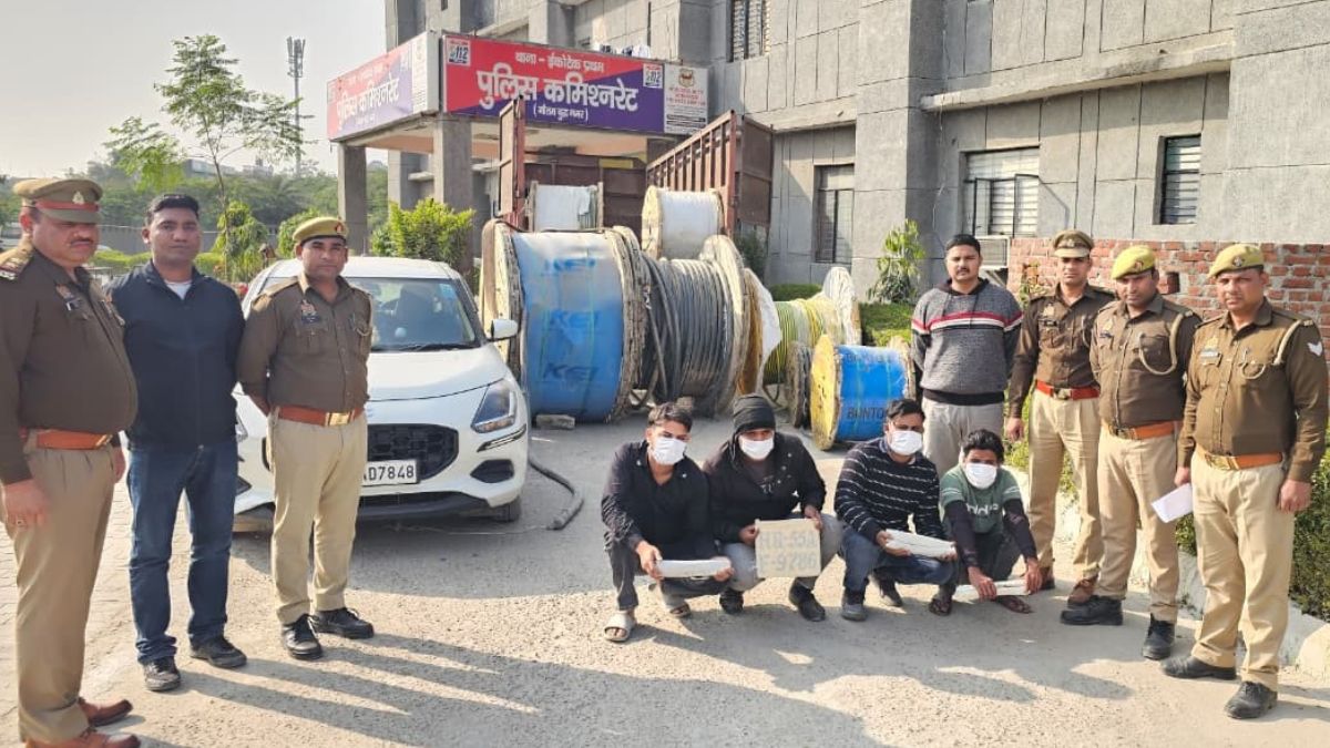 noida airport cable theft busted engineer among four arrested