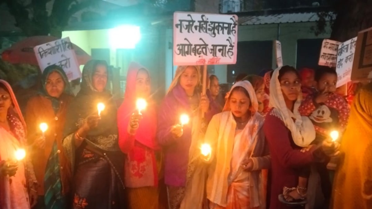 varanasi candle march against domestic violence in pm modi constituency