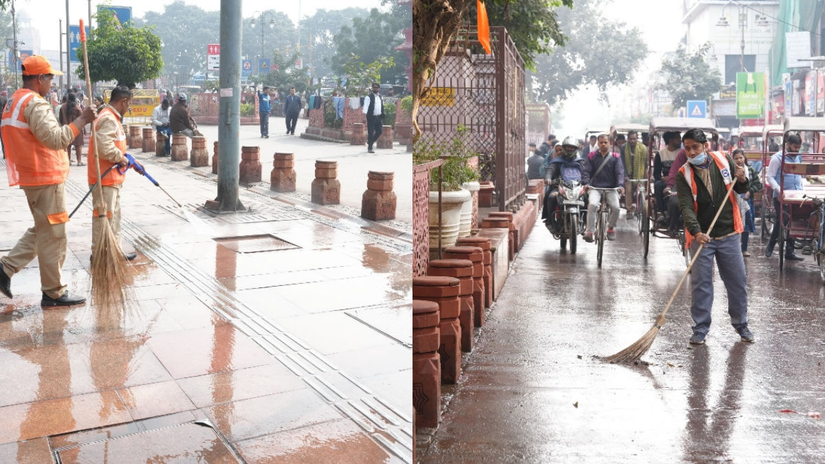 chandni chowk red fort cleanup ahead of unesco conference