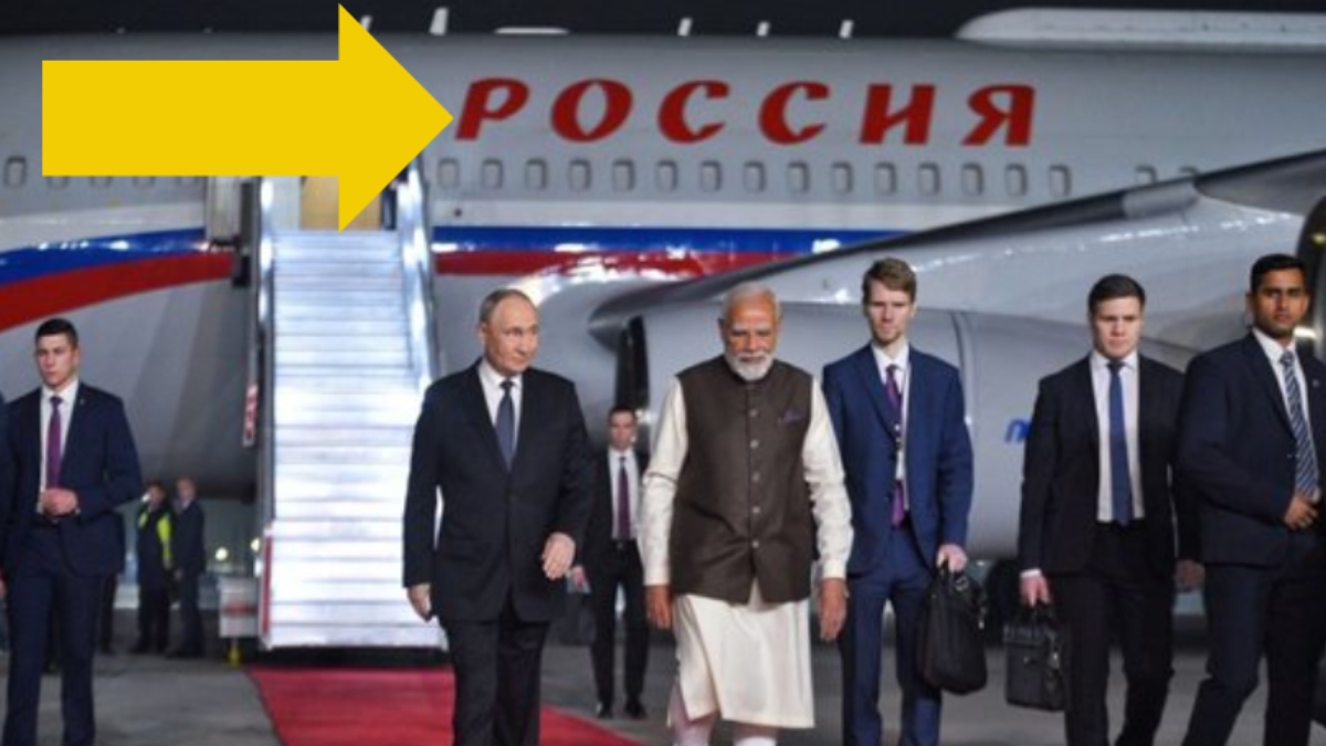 written on putin plane what does it mean word caught people attention